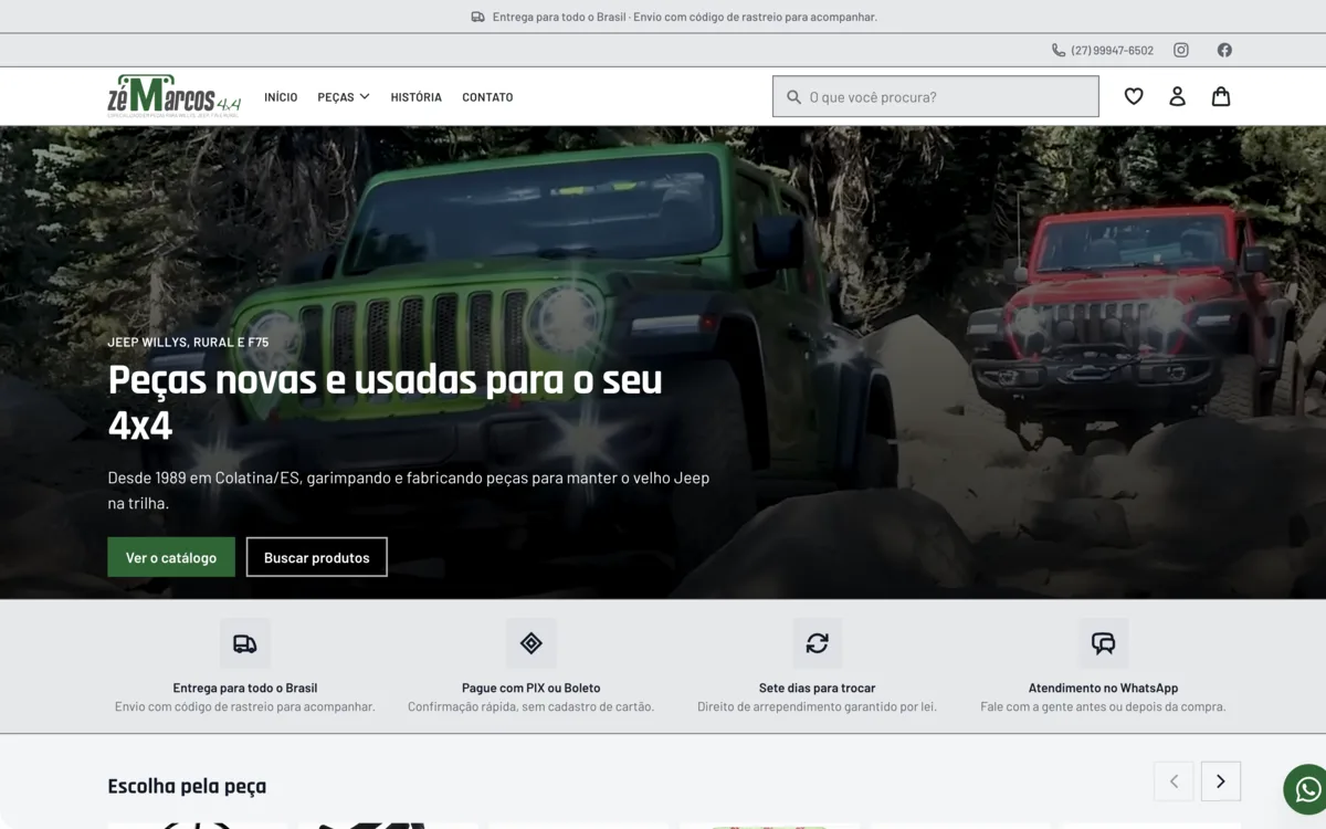 Vitrine da Zé Marcos 4x4.
